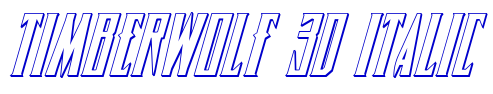 Timberwolf 3D Italic police de caractère